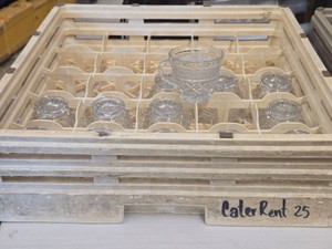 Lot of (13) Commercial Punch Glasses with Tray