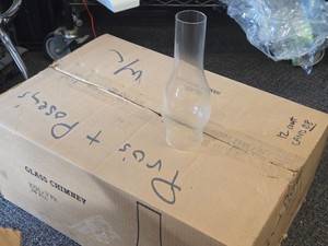 Lot of (24) Glass Chimneys for Oil Lamps