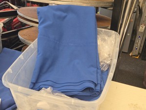 Lot of (3) Commercial Tablecloth 156 x 90 (royal blue) (rectangle)