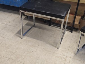 Padded  Metal Frame Side Table 22 x 16 x 18