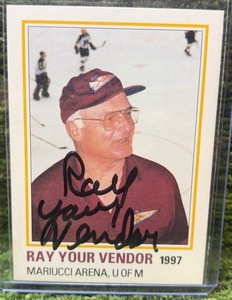 1997 Ray the Vendor Minnesota Auto Big League Twins, Vikings, Wild, Gopher (B18)