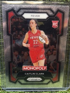 CAITLIN CLARK 2024 Panini WNBA Monopoly Prizm Rookie Indiana Fever #65 RC