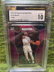 RJ BARRETT 2019-20 Prizm Draft Picks DP Purple Rookie RC Card #3
