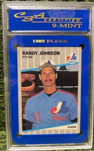 1989 Fleer - Randy Johnson #381 Partially Blacked Out Billboard (RC) Graded CSA 9 Mint