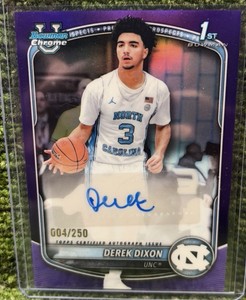 2025 Bowman Chrome University Derek Dixon Purple Auto 250 #CPA-DD
