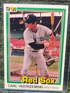 1981 Donruss - Carl Yastrzemski #214,Red Sox First Base