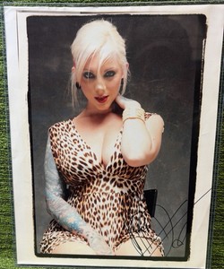 Autographed photo of Maria Brink from In This Moment I