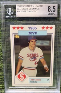 1986 Donn Jennings Jose Canseco Southern League All-Stars #14  8.5