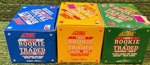 1989-1991 Score Baseball Rookie & Traded Sets Lot of 3 Sets