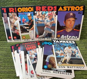 1986 Topps Baseball Star Lot of 20 OVERSIZED Cards    HOF  RYAN, RIPKEN, ROSE  Jumbo Cards