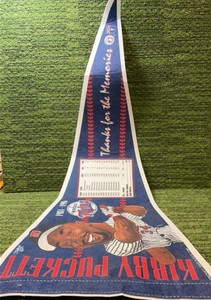 SWEET 1996 Kirby Puckett Retirement Player Picture Pennant, Minnesota Twins NICE