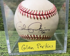 Glen Perkins 00 Sweet Spot Autographed MLB Baseball- Minnesota Twins Pitcher