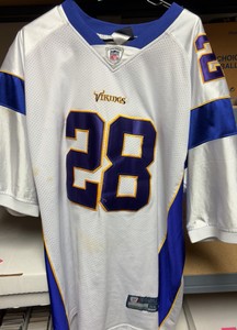 Adrian Peterson #28 Reebok Minnesota Vikings Home White Jersey XL Size 56