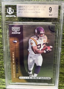 2000 Playoff Momentum #131 Doug Chapman BGS 9 #750 Minnesota Vikings