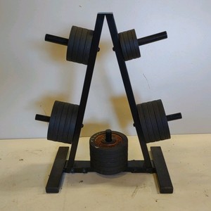 weights stand with weights