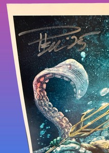 Aquaman Comic Book Cover Poster - Signed by Paul Pelletier
