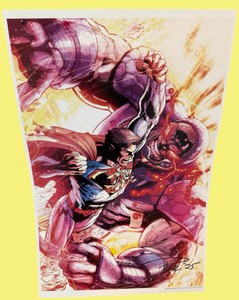 Superman Comic Book Cover Poster - Signed by Paul Pelletier