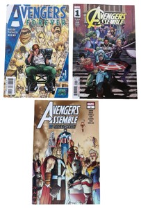 Avengers Assemble #1, Avengers Forever #1 and Avengers Assemble Omega #1