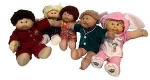 Set of Five Vintage Cabbage Patch Dolls
