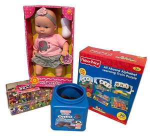Baby Doll, Beads, Puzzle & Oreo Matching Game