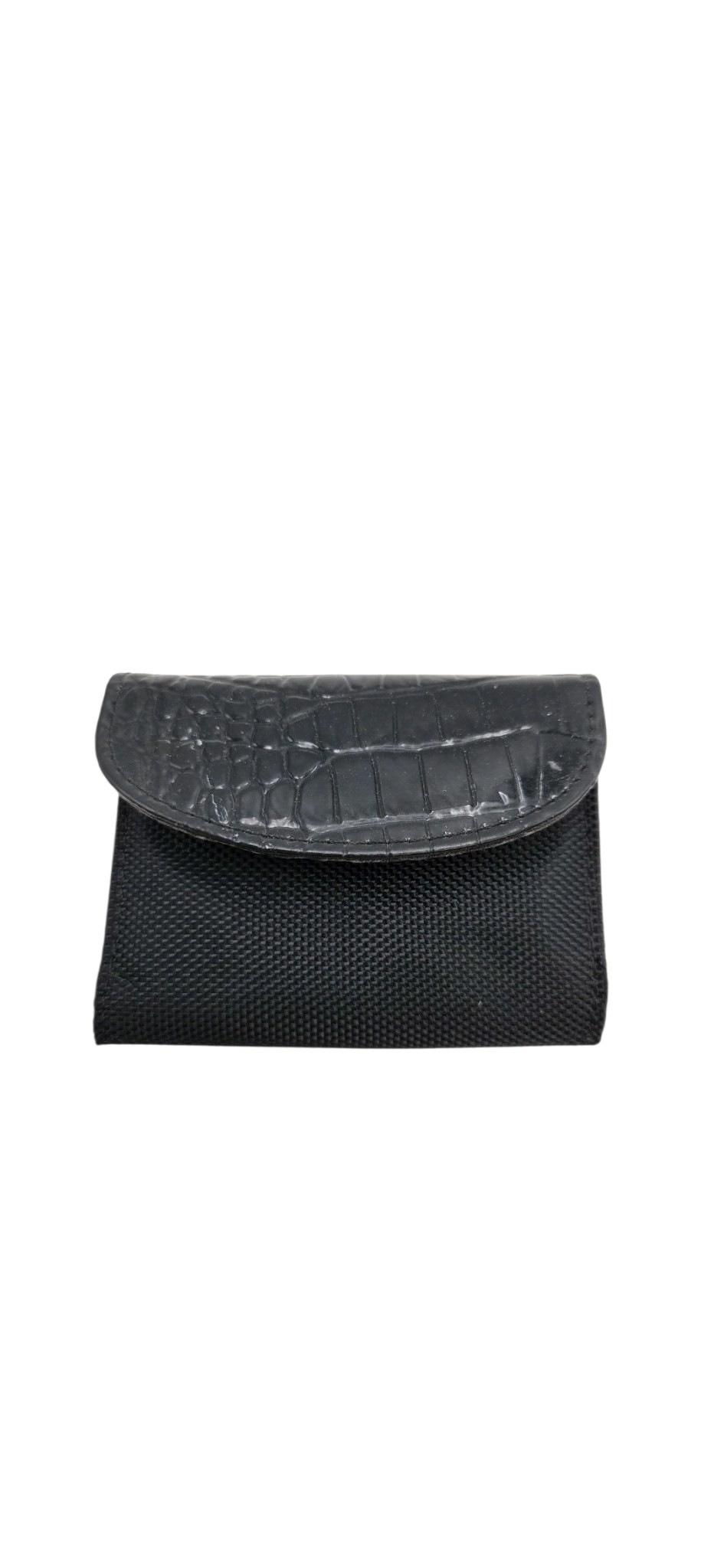 Buxton Bifold Card Holder Wallet Snap Closure Black And Gray