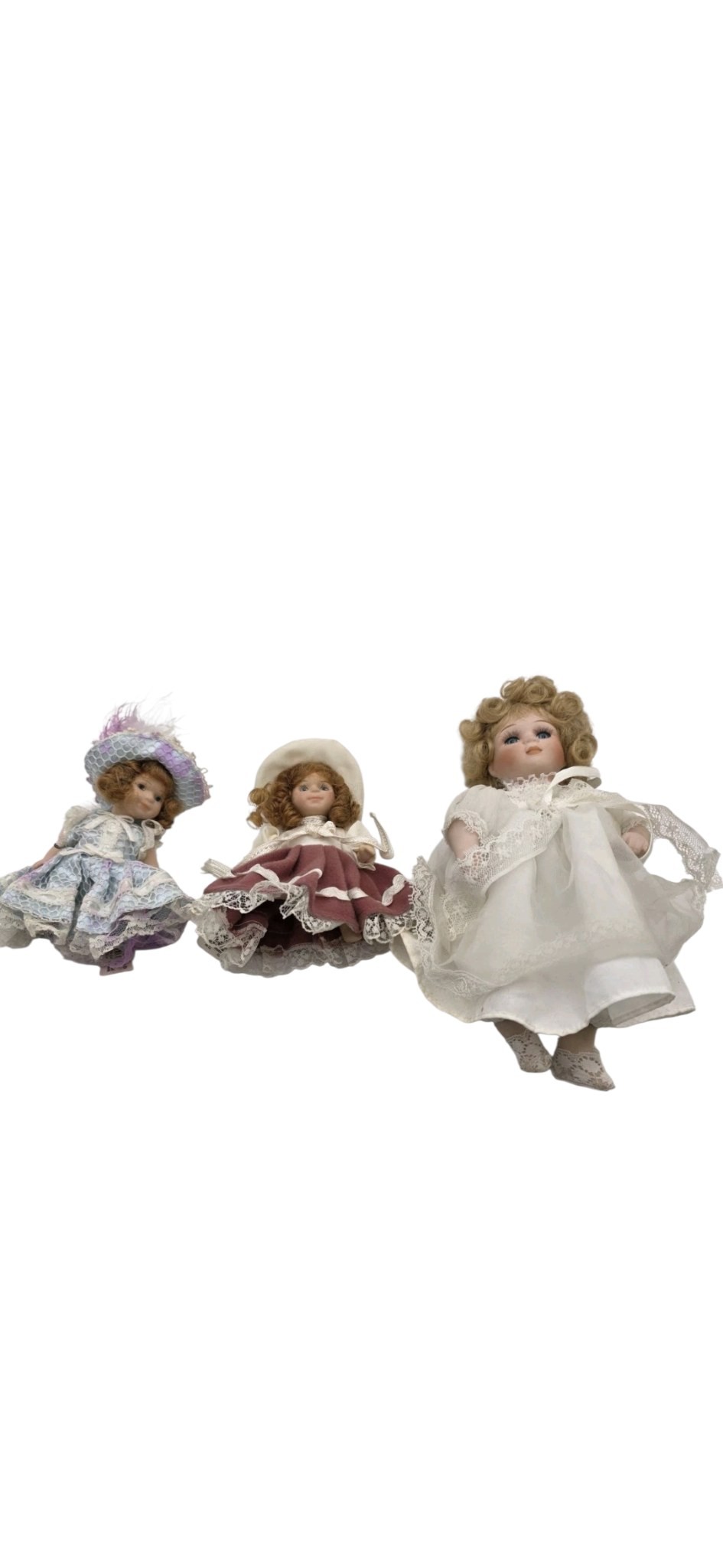 Ganz Porcelain Dolls Lot Of 3 Collectible Figures