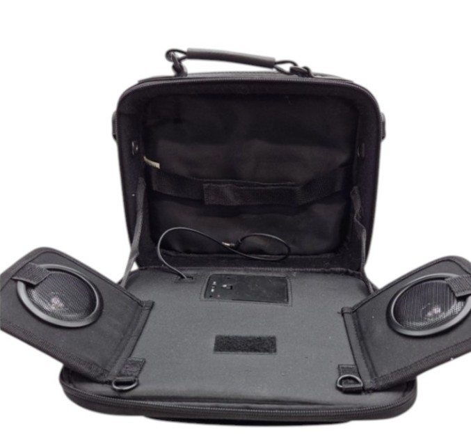 Sound FX Leather DVD Bag With Speakers - Untested