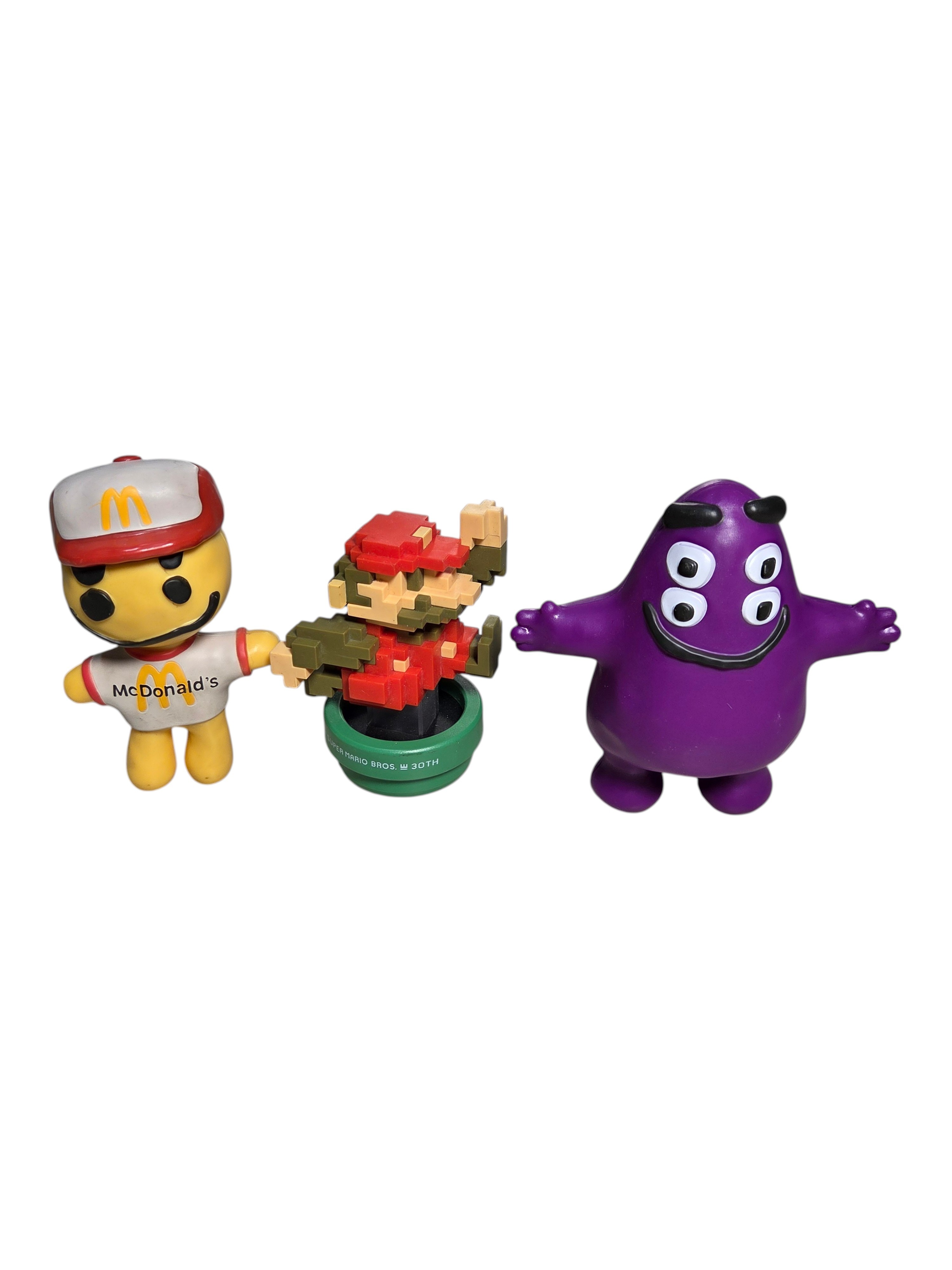 McDonalds Cactus Plant Flea Market Figures & Nintendo 8-Bit Mario 30th Amiibo Lot