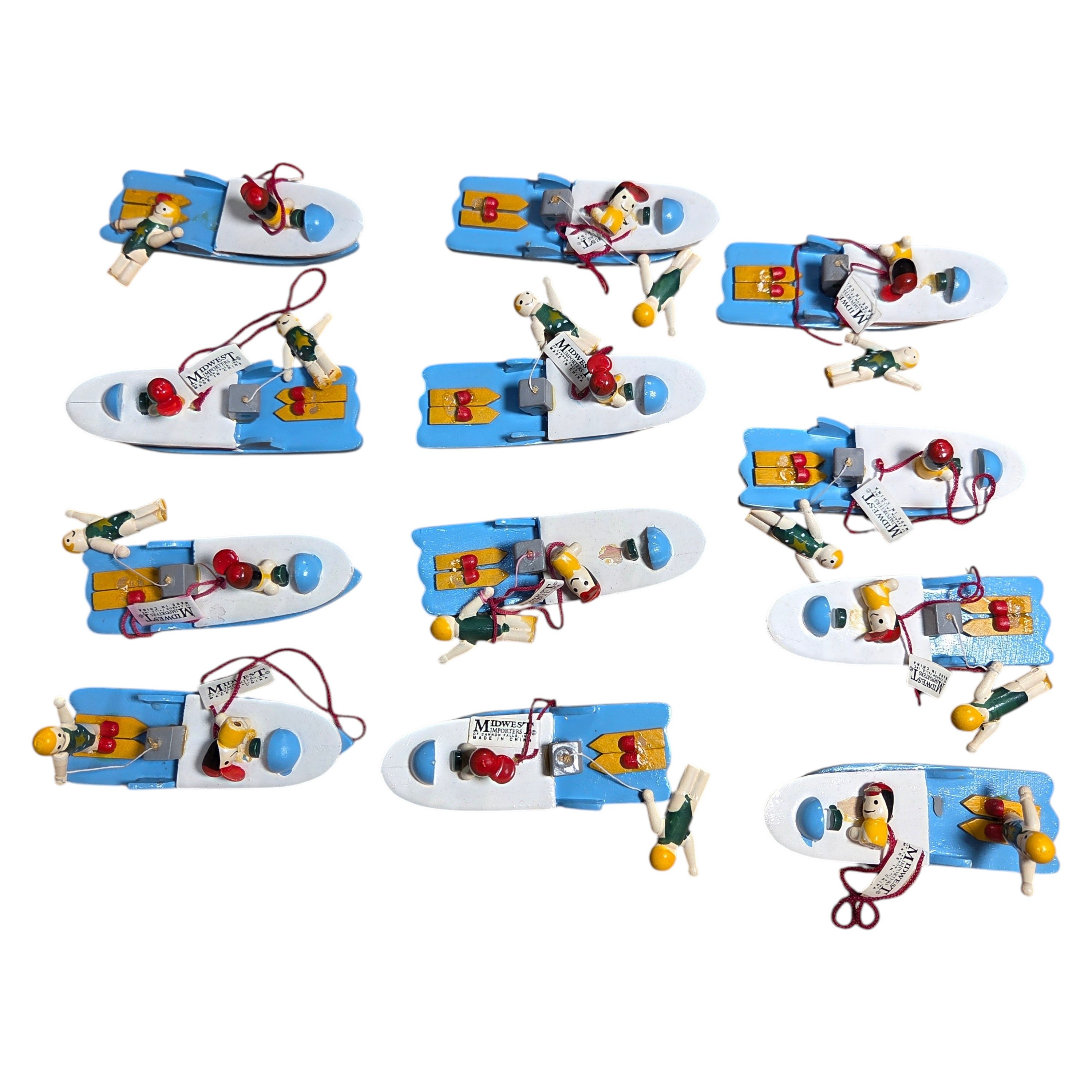 12 Midwest Importers Water Ski Boat Ornaments