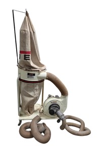 Estimated value $700 - $1000! JET DC-1100A 1100 CFM Dust Collector w/ Hoses, Collection Bags & Rolling Base