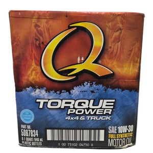 Q TorquePower 10W-30 Full Synthetic Motor Oil, 6 Quart Case, Unopened Box