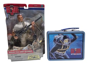 GI Joe Pearl Harbor Collection Lot - Hickam Field Army Defender & Action Sailor Lunch Box