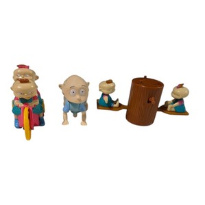 Rugrats Toy Figure Lot  Tommy Pickles Tricycle, Grandpa & Tree Seesaw Figures