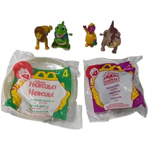 McDonalds Happy Meal Toy Lot  Disney Hercules, Animal Kingdom & Wind-Up Figures