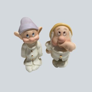 Lenox Disney Dopey & Sneezy Salt and Pepper Set With Certificate