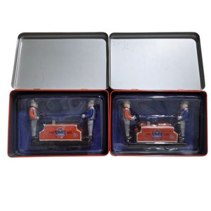 lot of 2 Lionel Trains Centennial Handcar Tin Toy in Collector Tin With COA - Schylling