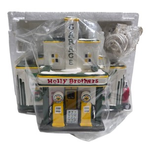 Dept. 56 Snow Village Holly Brothers Garage Ceramic Building With Box #54854
