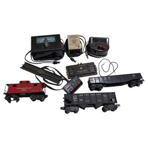 Vintage Model Train Transformer Controls & Rail Cars Lot  Marx, Lionel, American Flyer, Aurora