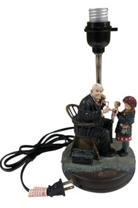 Norman Rockwell Doctor and The Doll Artwork from the The Saturday Evening Post  Figural Table Lamp