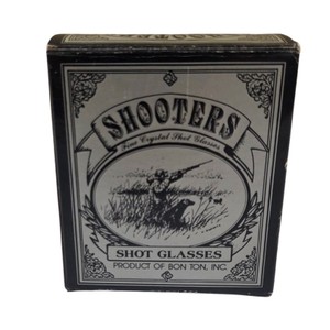 Bon Ton Shooters Fine Crystal Shot Glasses, Set of 4 in Box