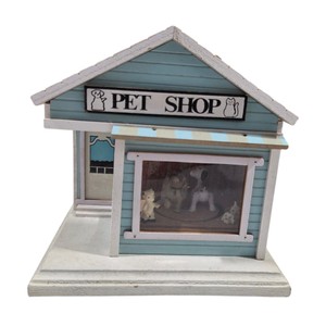 Wooden Musical Pet Shop Display, Dog Storefront Decor
