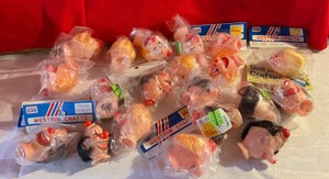 Group of 20 vintage hard plastic Westrim and doll craft clown heads