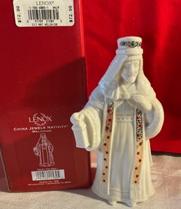 Collectable Lenox China jewels nativity collection Melchior 1999 Christmas Figure