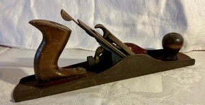 Vintage metal and wood hand plane tool Hallenger marked