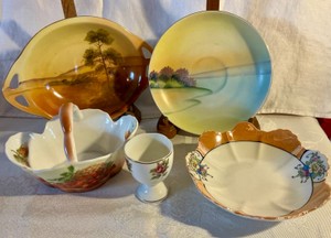 Misc. vintage group Noritake, Bavaria, Meito hand painted china