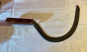 Vintage village blacksmith hand sickle tool
