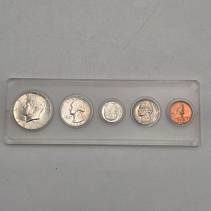 1964 U.S. Mint Coin Set With 90% Silver Kennedy Half, Quarter and Dime  0.61487 Troy Oz Silver