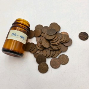 1956-1959 Lincoln Wheat Penny Jar Lot – Vintage U.S. Cent Collection – No Silver Content