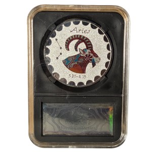 Aries Zodiac Medallion  World Coin Collection Display Case