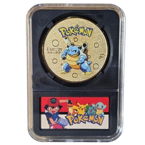 Pokmon Blastoise Gold-Tone Collectible Coin Medallion in Display Case